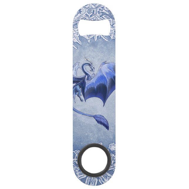 Blue Winter Dragon Imaginaire Nature Art (Devant)