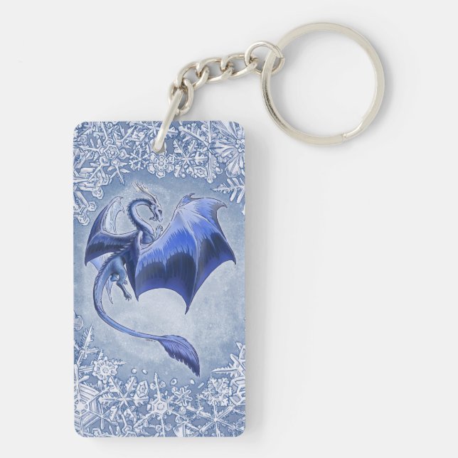 Blue Winter Dragon Imaginaire Nature Art (Dos)