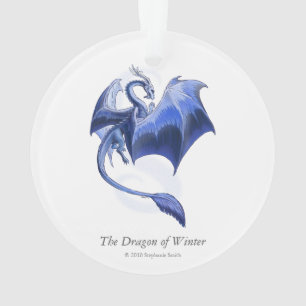 Blue Winter Dragon Imaginaire Nature Art