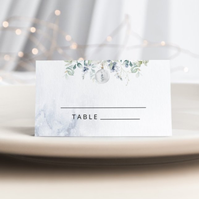 Blue winter eucalyptus wedding place cards (Creator Uploaded)