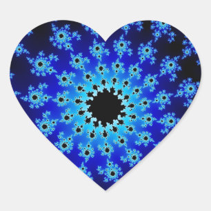 Blue Winter Eye Heart Sticker