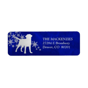 Blue Winter Labrador Retriever Return Address