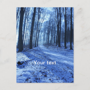 Blue Winter Landscape Postcard