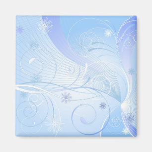 blue winter magnet
