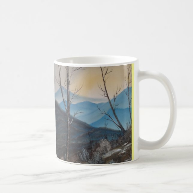 Blue Winter Mountain Two Sided Mug (Right)