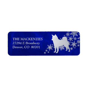 Blue Winter Norwegian Elkhound Dog Adresse de reto