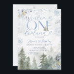 Blue Winter Onederland Forest Snowfall Birthday Invitation<br><div class="desc">EDITABLE Blue Winter Onederland Forest Snowfall 1st Birthday Invitation
Elegant Christmas Forest Pine Trees Winter Onederland 1st Birthday Invitation
Onederland Blue Snowflake 1st Birthday Invitation
Perfect for welcoming winter and celebrating the birthday</div>