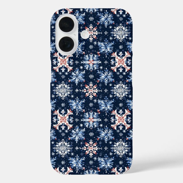 Blue Winter Pattern Case-Mate iPhone Case (Back)