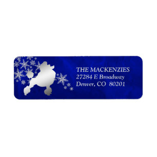 Blue Winter Poodle Adresse de retour