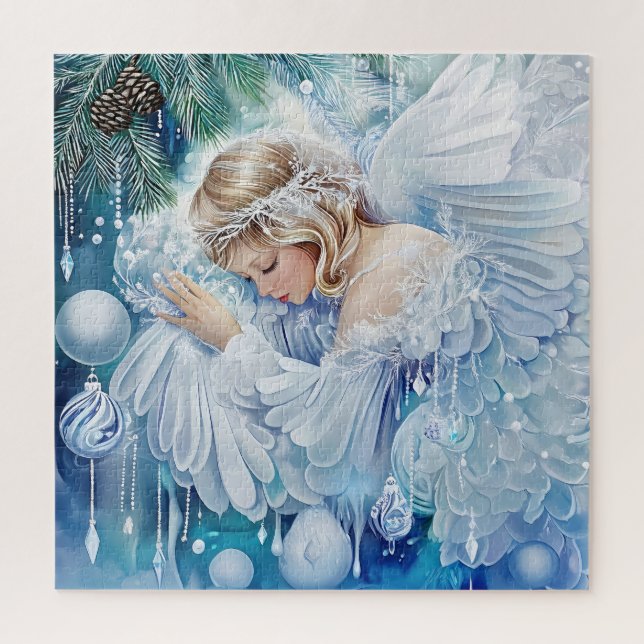 Blue Winter Puzzle (Vertical)