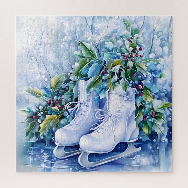 Blue Winter Puzzle (Vertical)