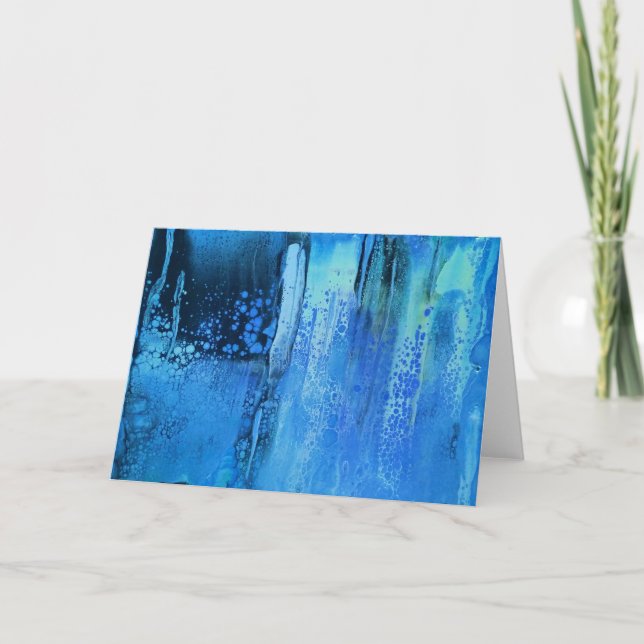 'Blue Winter Rain' Card (Front)