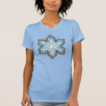 Blue Winter Snowflake Christmas Hanukkah Cookie T-Shirt<br><div class="desc">Tee shirt features an original marker illustration of a delicious holiday cookie shaped like a blue snowflake. Great for Christmas or Hanukkah!

This Chanukah illustration is also available on other products. Don't see what you're looking for? Need help with customization? Contact Rebecca to have something designed just for you.</div>