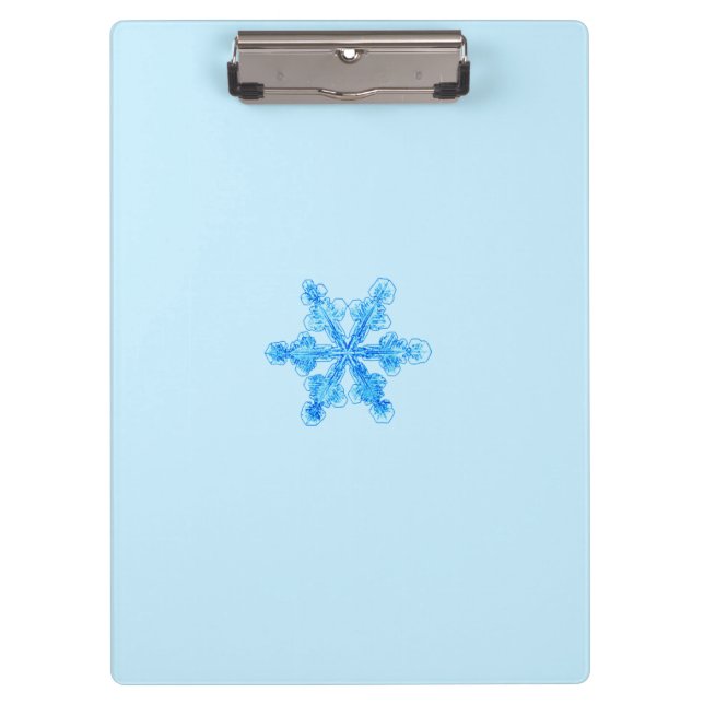 Blue Winter Snowflake Clipboard (Front)