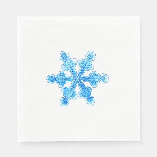 Blue Winter Snowflake Napkin (Front)