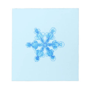 Blue Winter Snowflake Notepad