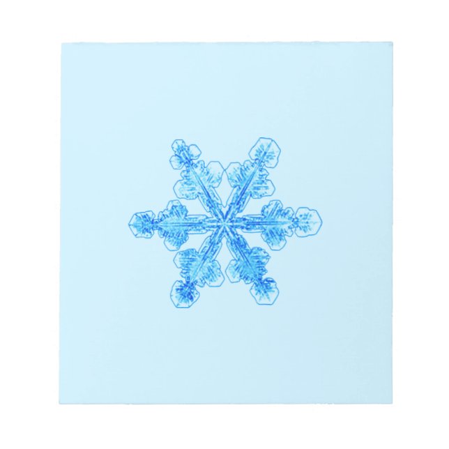 Blue Winter Snowflake Notepad (Front)