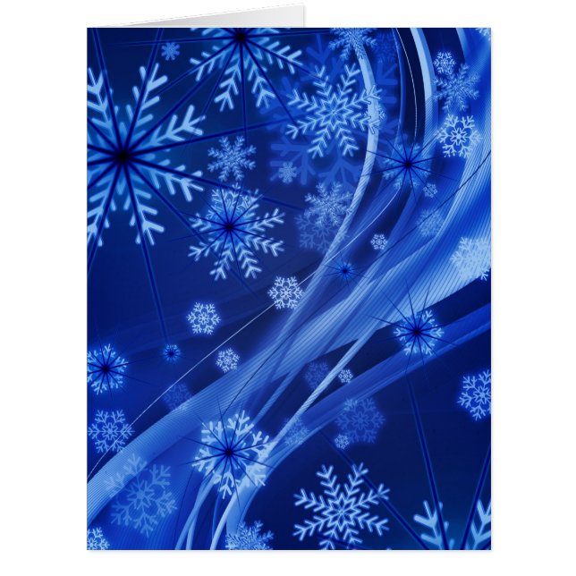 Blue Winter Snowflakes Christmas (Front)