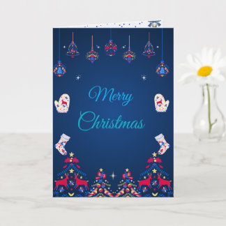 Blue Winter Wishes Card