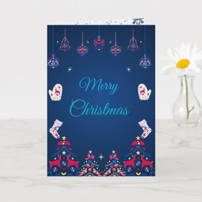Blue Winter Wishes Card (Small Plant)