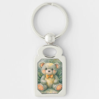 Blue Winter with Deers Keychain