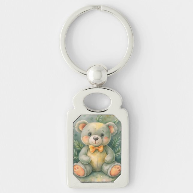 Blue Winter with Deers Keychain (Front)