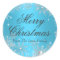 Blue Winter Wonderland Christmas Holiday Sticker