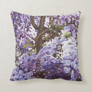 Blue wisteria 2011 throw pillow