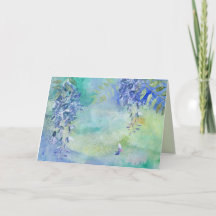 Blue Wisteria Art All Occasion Greeting Card