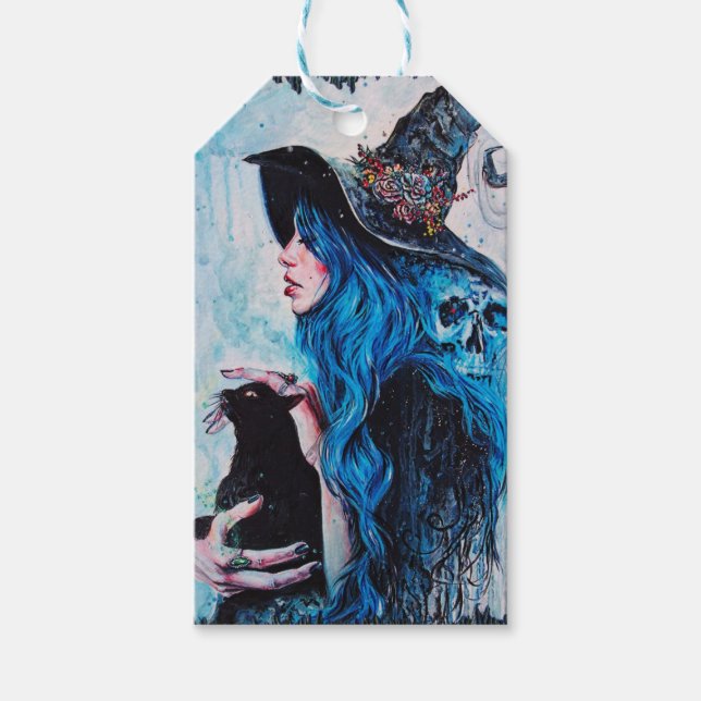 Blue witch gift tags (Front)
