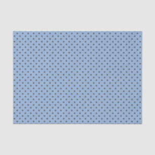 BLUE WITH CHOCOLATE BROWN POLKA DOTS TISSUE PAPER