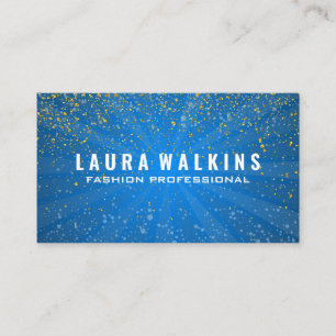 Blue with Light Cast   Gold Speckled Business Card