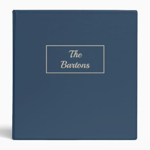 Blue With Vanilla Family Name Binder