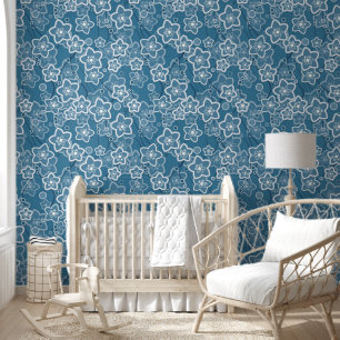 blue with white, blue, flowers, floral, rustic, fa wallpaper