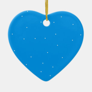 Blue with white dots accessories to customise ceramic ornament
