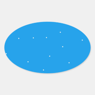 Blue with white dots accessories to customise oval sticker