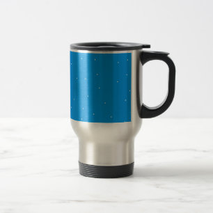 Blue with white dots accessories to customise travel mug