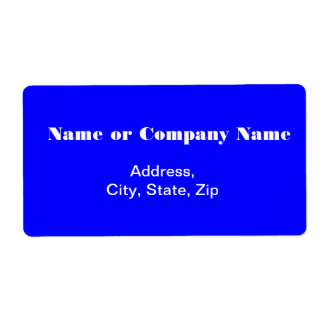 Blue with White Letters