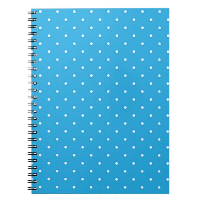 Blue with White Polka Dots Notebook (Front)
