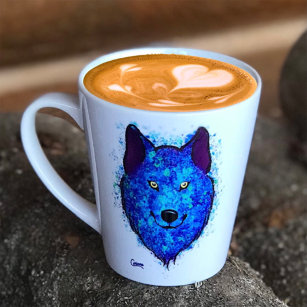 Blue Wolf - 12 oz. Latte Mug
