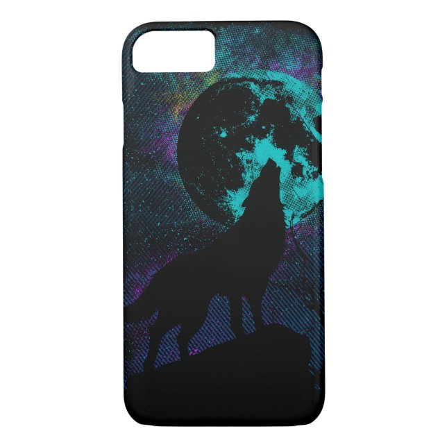 Blue Wolf Apple iPhone 7 case (Back)