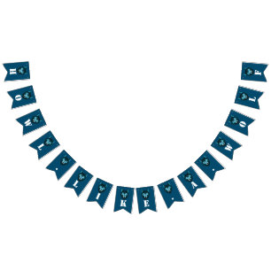 Blue Wolf, Halloween Party Bunting Flags