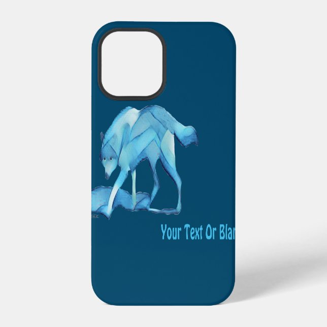 Blue Wolf iPhone Case (Back)