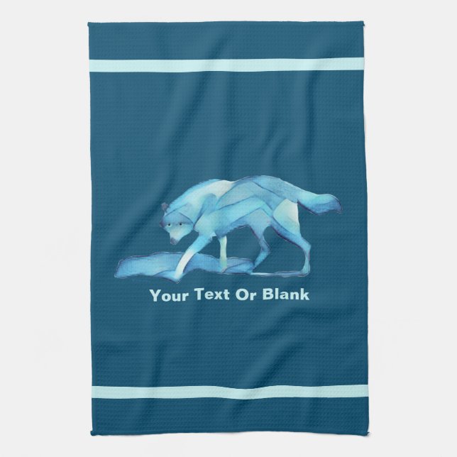 Blue Wolf Kitchen Towel (Vertical)