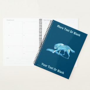 Blue Wolf Notebook Planner
