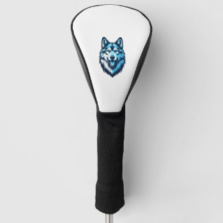 blue wolfdog 5 golf head cover