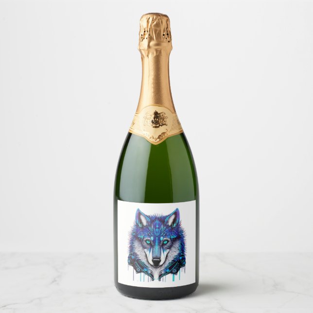 blue wolfdog sticker stickers   (Front)