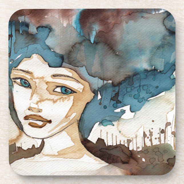 Blue Woman Coaster (Front)