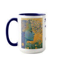 Blue Woman Let Go Of Control Mug
