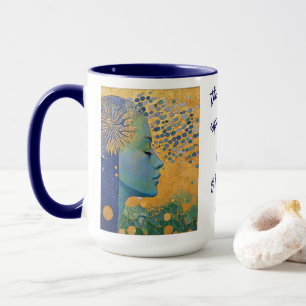 Blue Woman Let Go Of Control Mug
